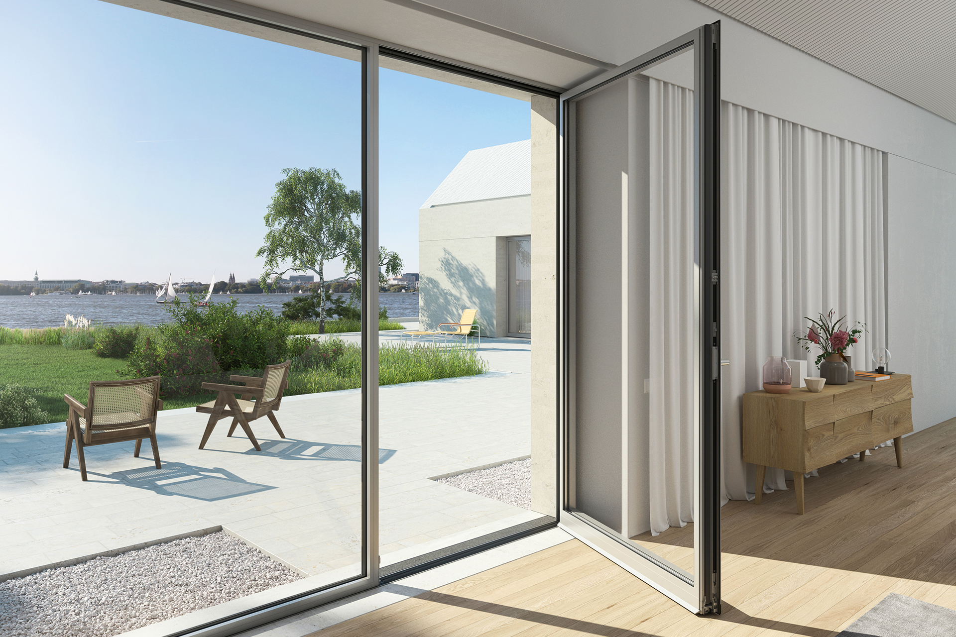 Fenstertür aus Aluminium